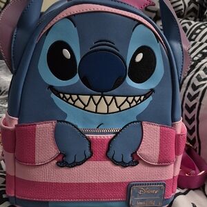 Loungefly Disney Stitch Backpack - Blue and Pink